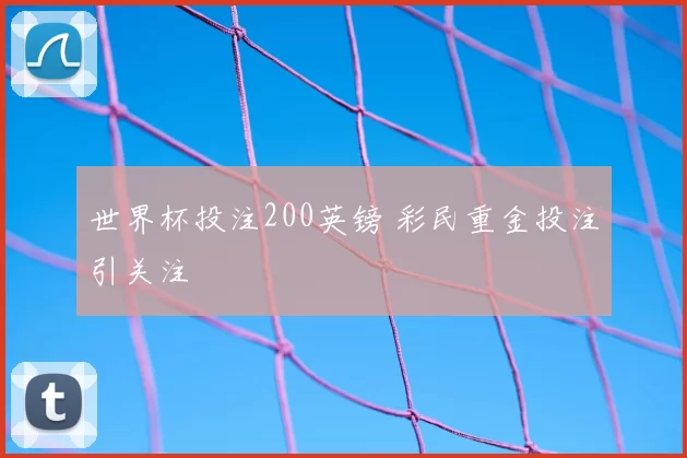世界杯投注200英镑 彩民重金投注引关注